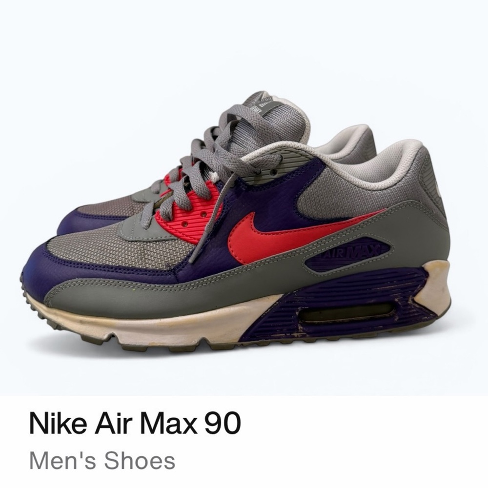Nike Air Max 90 ACG Gray‎ Purple Red Sneakers, Size 9, MSRP $110